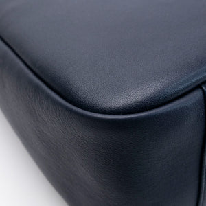 SAINT LAURENT LE 5 A 7 SUPPLE LARGE SMOOTH CALFSKIN BLUE GHW
