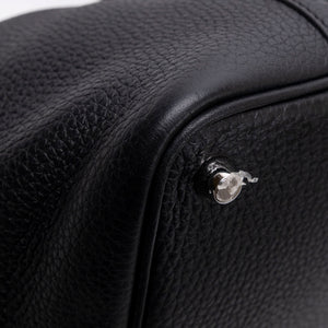 HERMES PICOTIN 18 LOCK BAG BLACK SHW STAMP C
