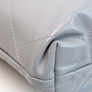 CHANEL MINI 22 BAG CALFSKIN LIGHT GREY SHW (MICROCHIP)