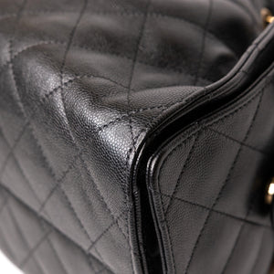 CHANEL SMALL 25 HANDBAG GRAINED CALFSKIN BLACK GHW (MICROCHIP)