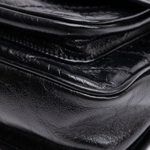 SAINT LAURENT YSL NIKKI BABY BAG BLACK CALFSKIN LEATHER SHW