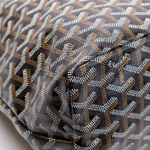 GOYARD BOHEME HOBO BAG BLACK CALFSKIN LEATHER CANVAS SHW
