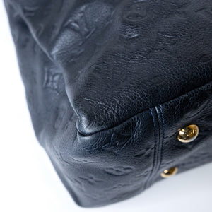 LOUIS VUITTON ARTSY MM BLACK MONOGRAM EMPREINTE LEATHER GHW