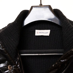 MONCLER PADDED WOOL JACKET BLACK