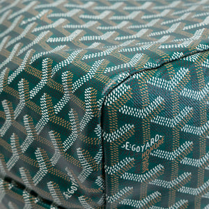 GOYARD SAINT LOUIS PM TOTE BAG GOYARDINE CANVAS GREEN SHW