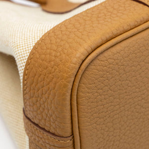 HERMES NEO GARDEN PARTY 23 NEGONDA / CANVAS BEIGE / NATURAL SABLE SHW STAMP G