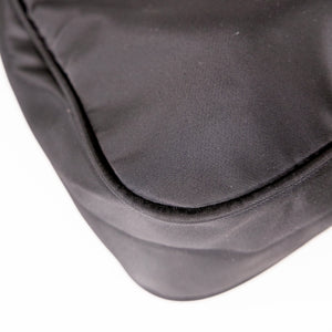 PRADA BLACK NYLON HOBO BAG