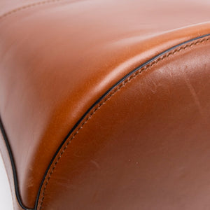 CELINE MAILLON TRIOMPHE BUCKET BAG BROWN CALFSKIN LEATHER GHW
