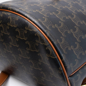 CELINE MEDIUM BACKPACK FOLCO IN TOILE TRIOMPHE CANVAS / CALFSKIN GHW