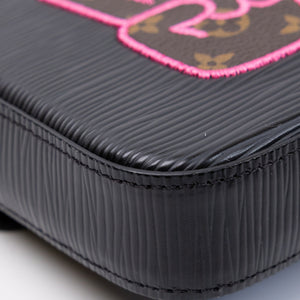 LOUIS VUITTON FELICIE POCHETTE BLACK EPI LEATHER SHW