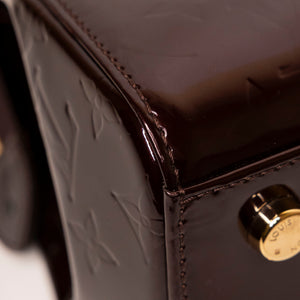 LOUIS VUITTON VERNIS BREA MM BAG MONOGRAM PATENT AMARANTE GHW