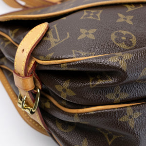 LOUIS VUITTON VINTAGE DOUBLE SIDE CROSSBODY BAG MONOGRAM CANVAS GHW