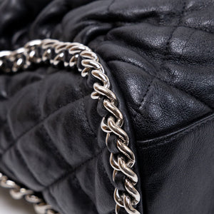 CHANEL CHAIN AROUND HOBO BAG BLACK LAMBSKIN SHW