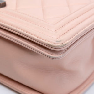 CHANEL MEDIUM LEBOY LIGHT PINK CALFSKIN LEATHER SHW