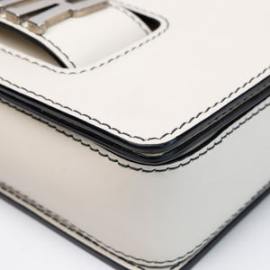 CHRISTIAN DIOR DIOR REVOLUTION FLAP BAG WHITE CALFSKIN SHW