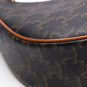 CELINE MEDIUM AVA BAG TRIOMPHE CANVAS / CALFSKIN BROWN GHW