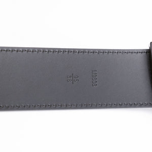 LOUIS VUITTON INITIALS 40MM BELT DAMIER EBENE BLACK WITH BLACK HARDWARE