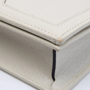 GUCCI DIANA MINI BAG WITH BAMBOO WHITE LEATHER GHW