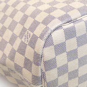 LOUIS VUITTON NEVERFULL MM DAMIER AZUR CANVAS ROSE BALLERINE GHW