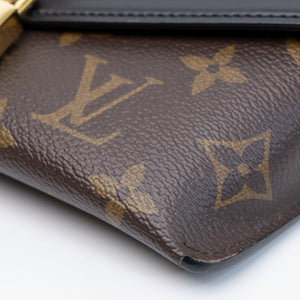 LOUIS VUITTON PADLOCK PN STRAP MONOGRAM BLACK GHW (MICROCHIP)