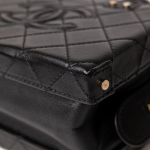 CHANEL 22B SMALL VANITY CASE CALFSKIN BLACK GHW (MICROCHIP)