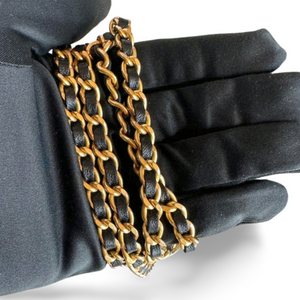 CHANEL MINI VANITY CASE WITH CHAIN BLACK CAVIAR GHW