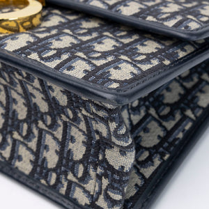 CHRISTIAN DIOR 30 MONTAIGNE EAST-WEST BAG WITH CHAIN OBLIQUE JACQUARD GHW