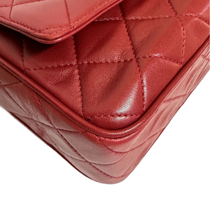CHANEL VINTAGE CROSSBODY BAG RED GHW