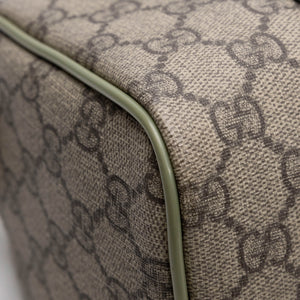 GUCCI GG MONOGRAM MINI JOY BOSTON BAG BEIGE / GREEN GHW