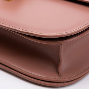 CELINE MEDIUM CLASSIC BOX BAG PINK CALFSKIN LEATHER GHW