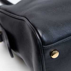 GUCCI BORSETTO MEDIUM LEATHER SHOULDER BAG BLACK GHW