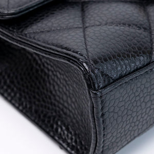 CHANEL 26C MINI FLAP BAG BLACK CAVIAR GHW (MICROCHIP)