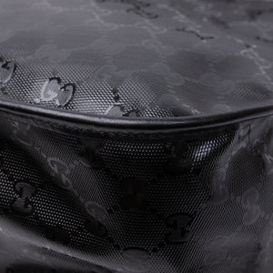 GUCCI SUPREME MESSENGER BAG BLACK COATED CANVAS SHW