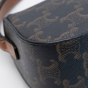 CELINE CLUTCH ON STRAP TABOU TRIOMPHE CANVAS / CALFSKIN TAN GHW