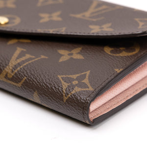 LOUIS VUITTON EMILIE WALLET MONOGRAM ROSE BALLERINE GHW