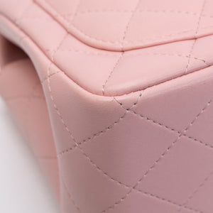 CHANEL MINI SQUARE FLAP BAG LAMBSKIN LIGHT PINK LGHW (MICROCHIP)