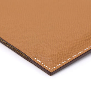 HERMES TARMAC PASSPORT HOLDER EPSOM GOLD SHW STAMP Y