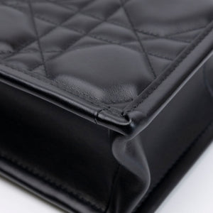 CHRISTIAN DIOR MINI DIOR BOOK TOTE BLACK MACROCANNAGE CALFSKIN GHW