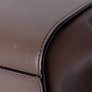 LOEWE MINI HAMMOCK DRAWSTRING BAG GRAINED CALF SKIN DARK TAUPE SHW