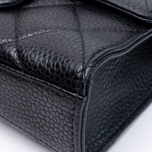 CHANEL 26C MINI FLAP BAG BLACK CAVIAR GHW (MICROCHIP)