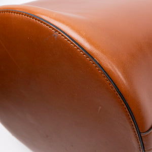 CELINE MAILLON TRIOMPHE BUCKET BAG BROWN CALFSKIN LEATHER GHW