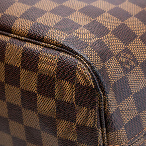 LOUIS VUITTON NEVERFULL MM DAMIER EBENE CANVAS GHW