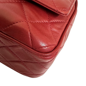 CHANEL VINTAGE CROSSBODY BAG RED GHW