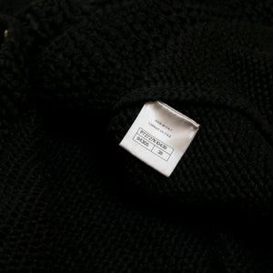 CHANEL 22S CARDIGAN BLACK COTTON / SILK