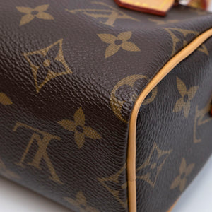 LOUIS VUITTON NANO SPEEDY MONOGRAM CANVAS GHW (MICROCHIP)