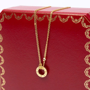 CARTIER LOVE NECKLACE 2 DIAMONDS YELLOW GOLD