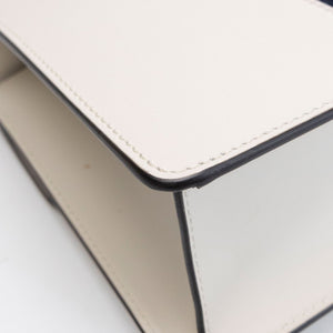 GUCCI MEDIUM SYLVIE SHOULDER BAG CALFSKIN WHITE GHW