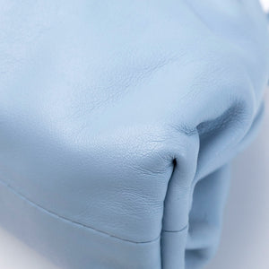 BOTTEGA VENETA MINI POUCH CALFSKIN BLUE GHW