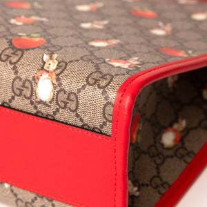 GUCCI GG SUPREME PETER RABBIT TOTE BAG CANVAS / LEATHER MULTICOLORED