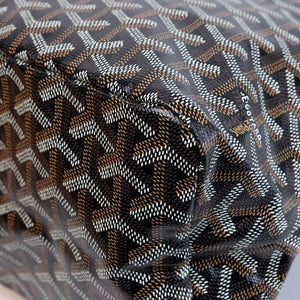 GOYARD BOHEME HOBO BAG CANVAS / CALFSKIN BLACK / BROWN SHW